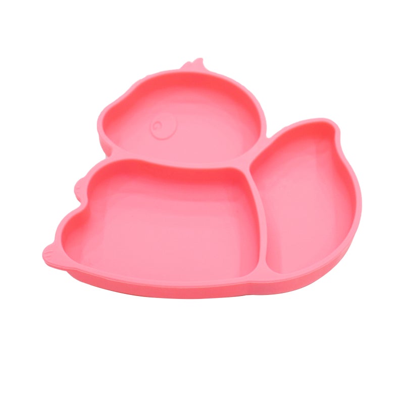 Silicone Non-Toxic BPA Free Suction Plate For Toddlers Pink 20.5cm - Image 2