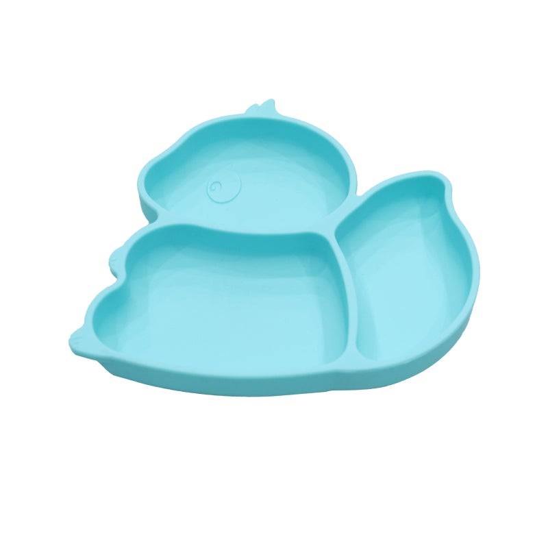 Silicone Non-Toxic BPA Free Suction Plate For Toddlers Blue 20.5cm - Image 2