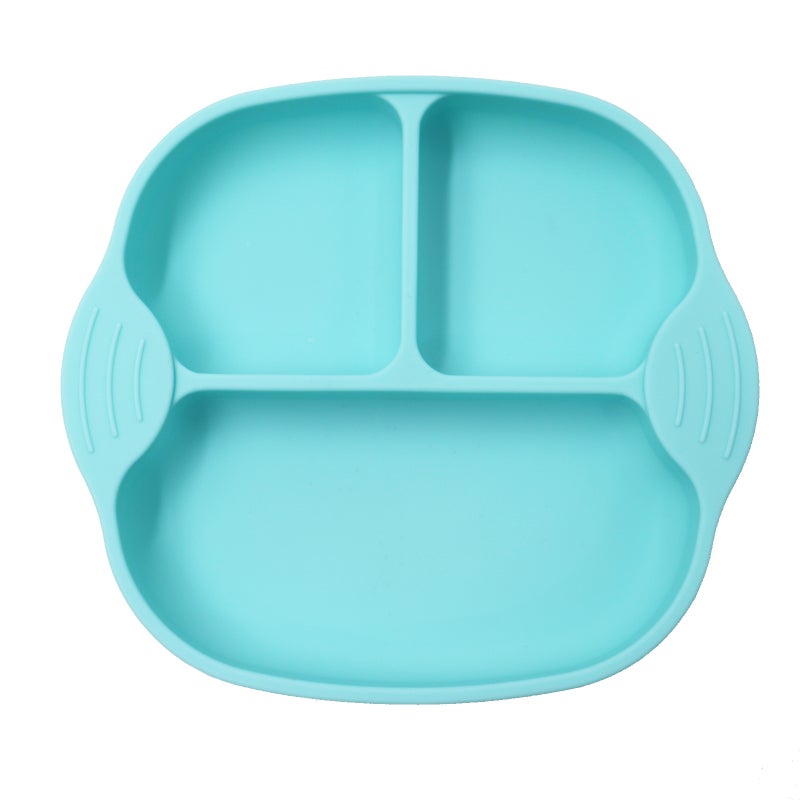 Silicone Non-Toxic BPA Free Suction Plate For Toddlers Blue 18cm - Image 2