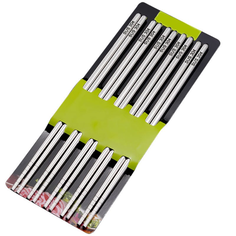 Stainless Steel Anti-Scald and Anti-Slip Chopsticks Silver 26cm  - Image 1