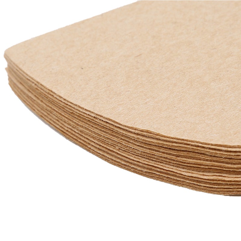 Generic - Unbleached Dripper V Shaped Coffee Filter Disposable Paper Beige 18cm - Image 1