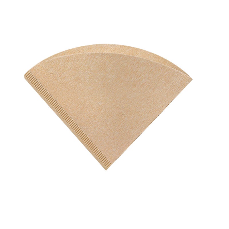 Generic - Unbleached Dripper V Shaped Coffee Filter Disposable Paper Beige 18cm - Image 1