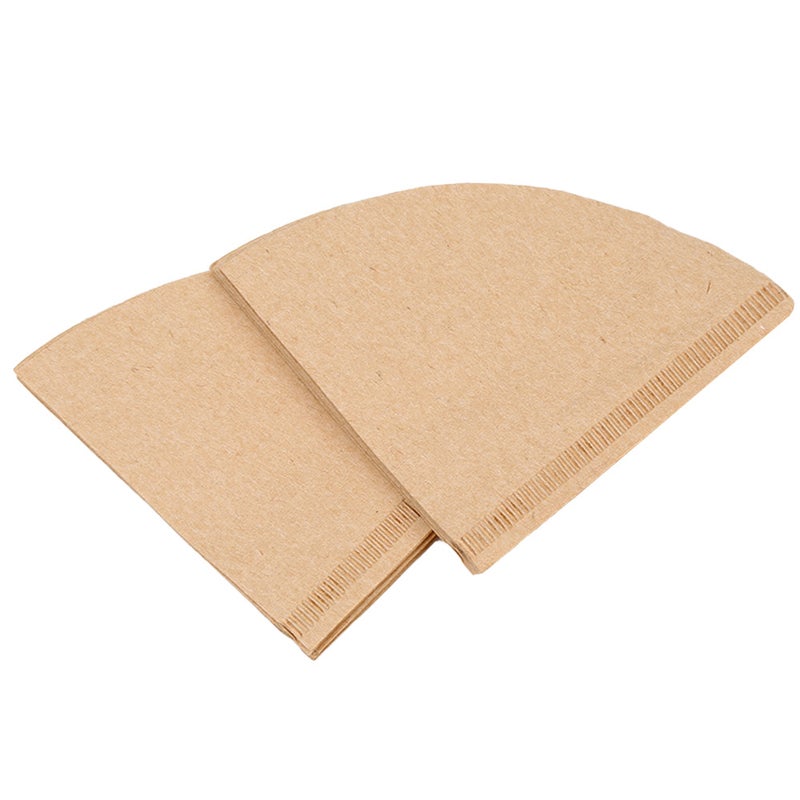 Generic - Unbleached Dripper V Shaped Coffee Filter Disposable Paper Beige 18cm - Image 1