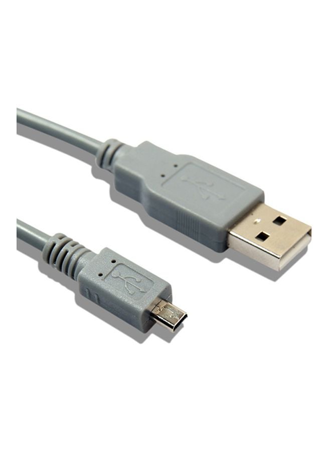 USB 2.0 A To 8-Pin B Cable For Nikon Coolpix P90 Grey - Image 2