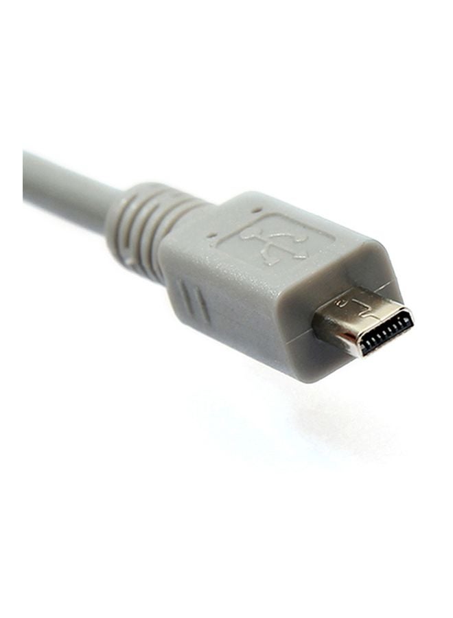 USB 2.0 A To 8-Pin B Cable For Nikon Coolpix P90 Grey - Image 3