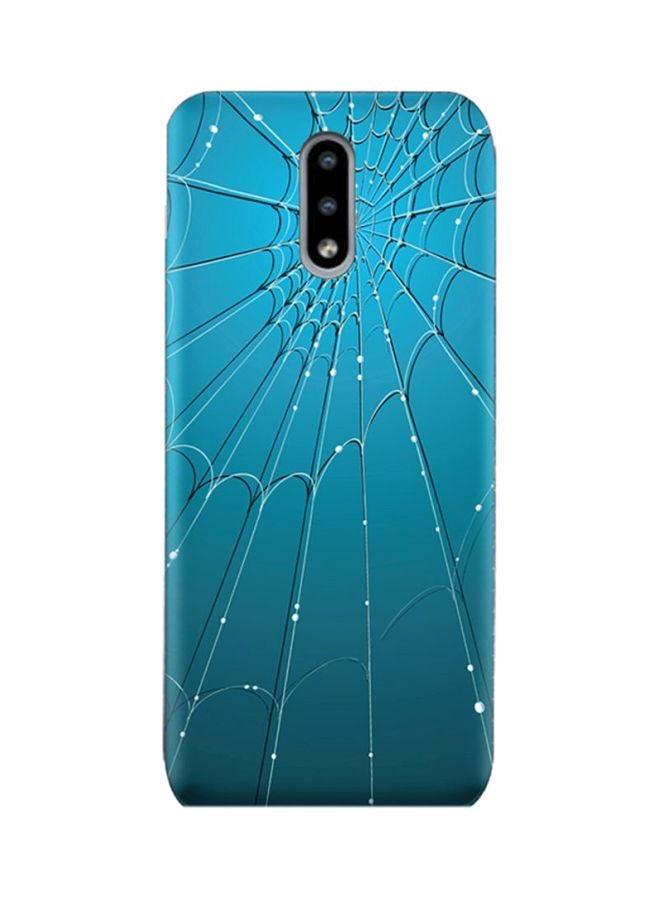 Protective Case Cover For Nokia 2.3 Blue Spider Web Pattern