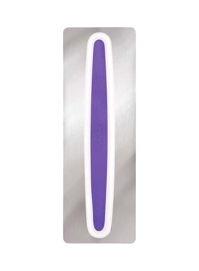 Wilton Cake Icing Smoother Silver/Purple/White 9x3inch - Image 1