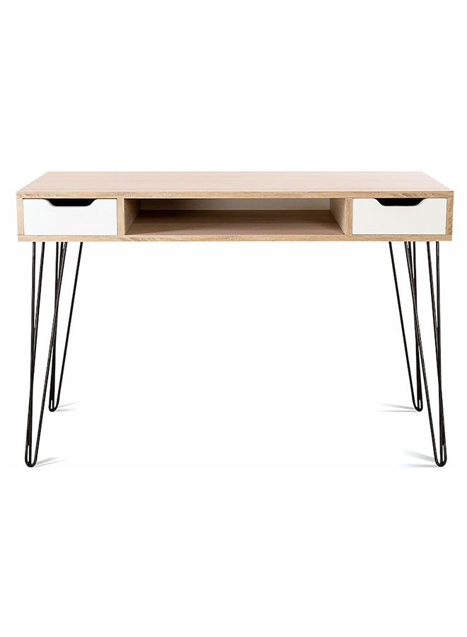 فورفايف مكتب ريكو من الخشب مصمم بدرجين ورف كارمن 52x118x80سم - Image 1
