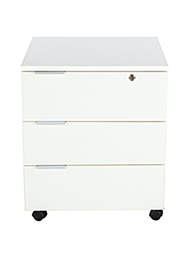 FURVIVE 3-Drawer Wooden Office Storage Cabinet White 41x41x60cm  - Image 1
