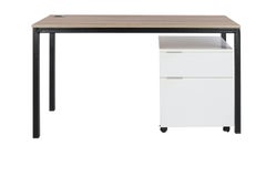 FURVIVE 1-Drawer Wooden Office Storage Cabinet With A Door White 41x41x60cm  - Image 3