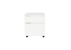 FURVIVE 1-Drawer Wooden Office Storage Cabinet With A Door White 41x41x60cm  - Image 2