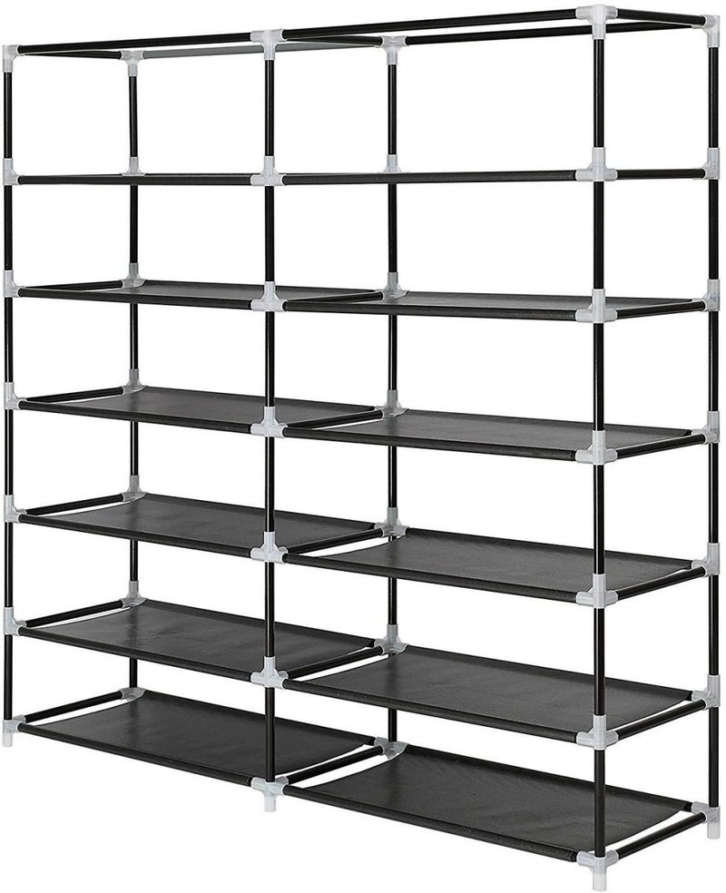 12-Layer Storage Shoe Rack Organizer Black 120x118x30cm - Image 3