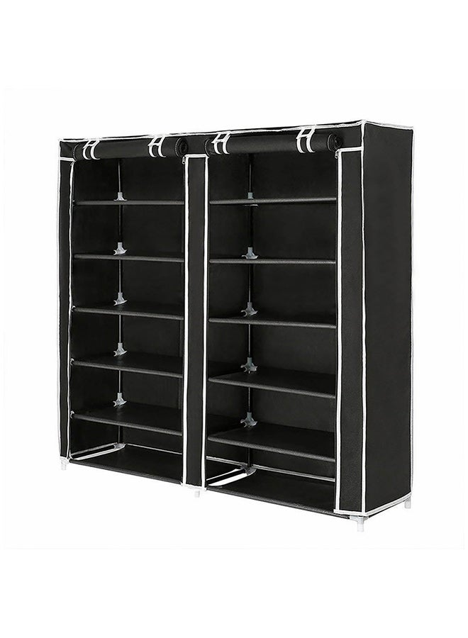 12-Layer Storage Shoe Rack Organizer Black 120x118x30cm - Image 1