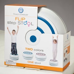 Prince Lionheart Flip Step Stool White/Blue/Pink 28x28x24cm  - Image 4