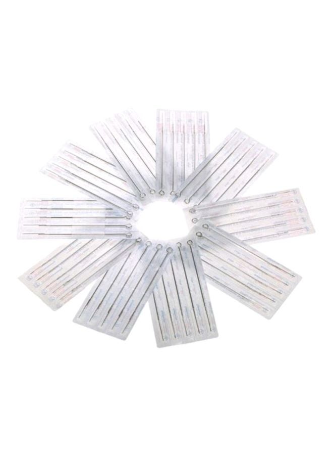 ANSELF 50-Piece Stainless Steel Tattoo Needle Set Silver  - Image 1