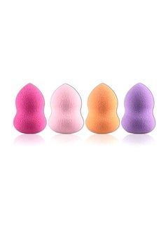 CYTHERIA 4-Piece Makeup Foundation Puff Sponge Set Pink/Yellow/Purple  - Image 2