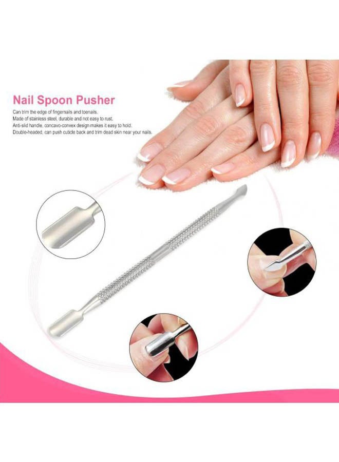 آنسيلف أداة إزالة جليدة الأظافر من الإستانلس ستيل فضي - Image 3