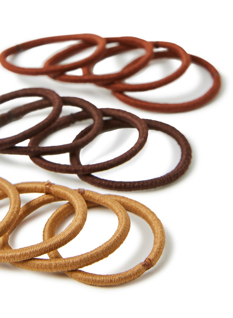 Sharpdo 12-Piece Rubber Band Set Beige/Brown/Maroon 6.7x9cm - Image 2