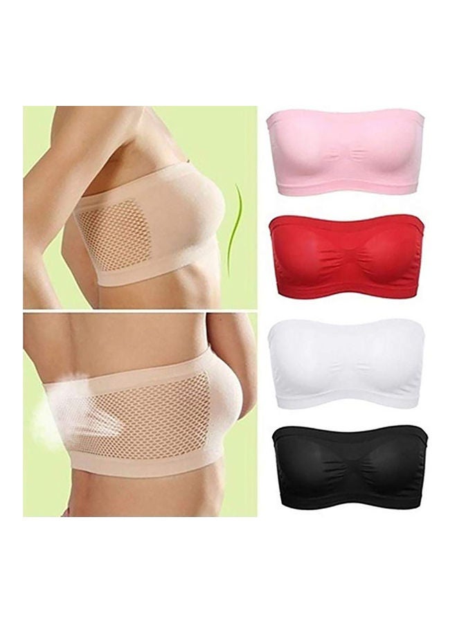 Solid Color Women Breathable Strapless Hollow Back Bra Sport Tube Top Underwear one size centimeter - Image 2