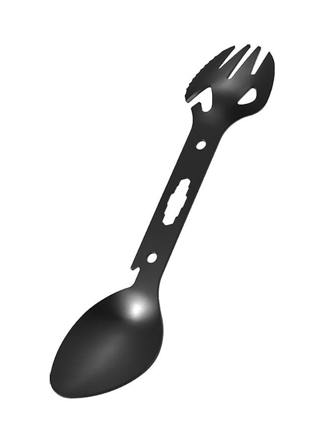 Generic 6 in 1 Multifunctional Stainless Steel Spoon Fork Bottle Opener Sawtooth Cutter 0.049kg - Image 1