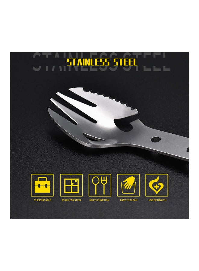 Generic 6 in 1 Multifunctional Stainless Steel Spoon Fork Bottle Opener Sawtooth Cutter 0.049kg - Image 4
