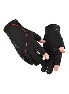 Generic Unisex Soft Anti-slip Elastic Open Fingers Writing Gloves Outdoor Skiing Mitten 0.045kg  - Image 1