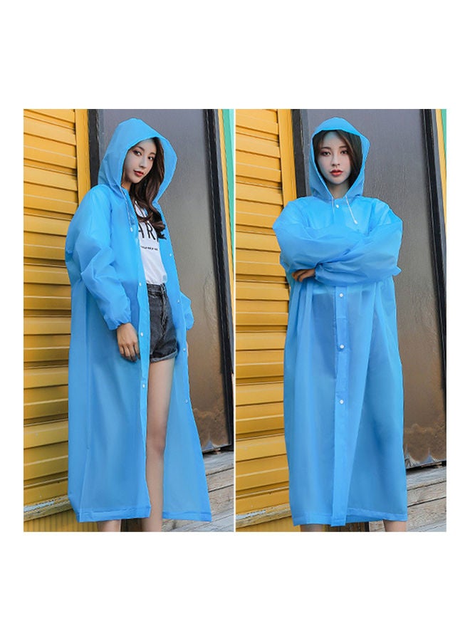 Generic - Unisex Outdoor Travel Waterproof Hooded Drawstring Raincoat Jacket Rainwear 0.147kg 0.147kg - Image 1