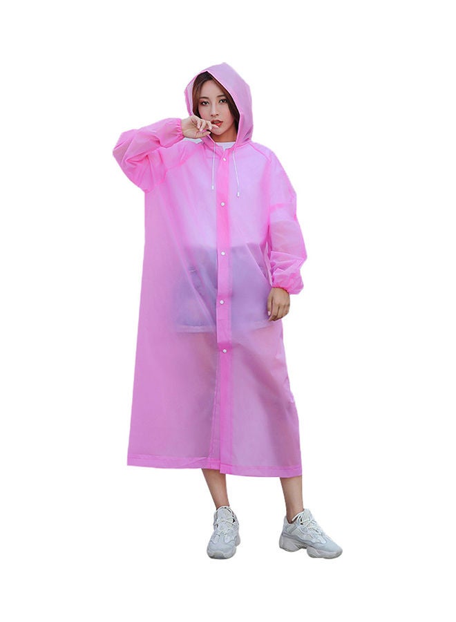 Generic Unisex Outdoor Travel Waterproof Hooded Drawstring Raincoat Jacket Rainwear 0.145kg  - Image 1