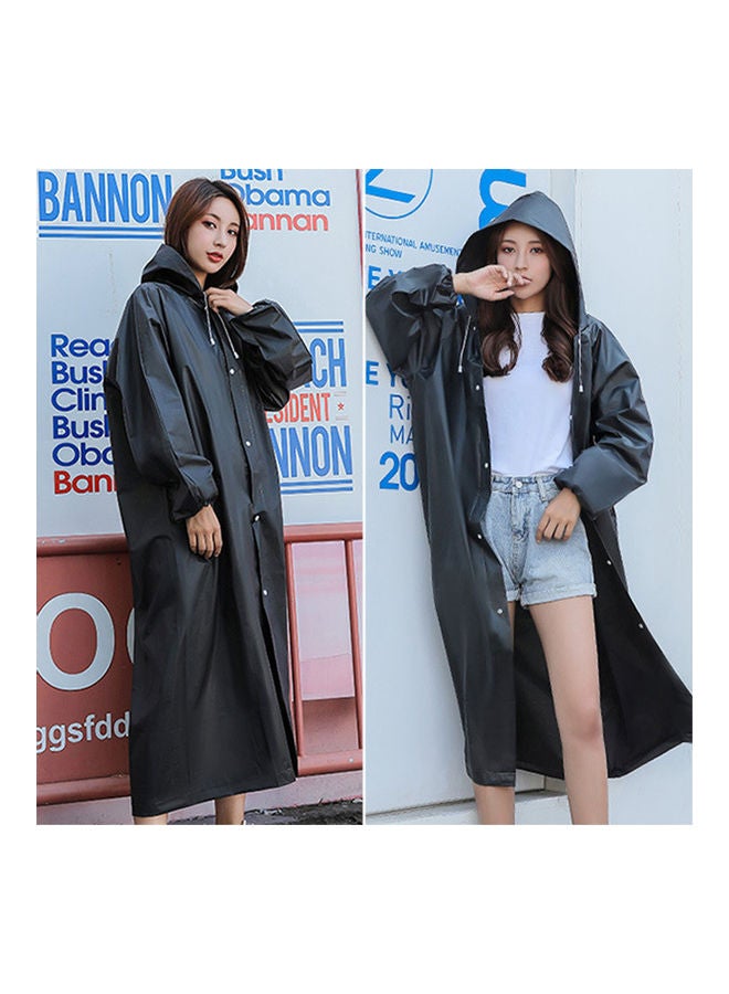Generic Unisex Outdoor Travel Waterproof Hooded Drawstring Raincoat Jacket Rainwear 0.139kg  - Image 3