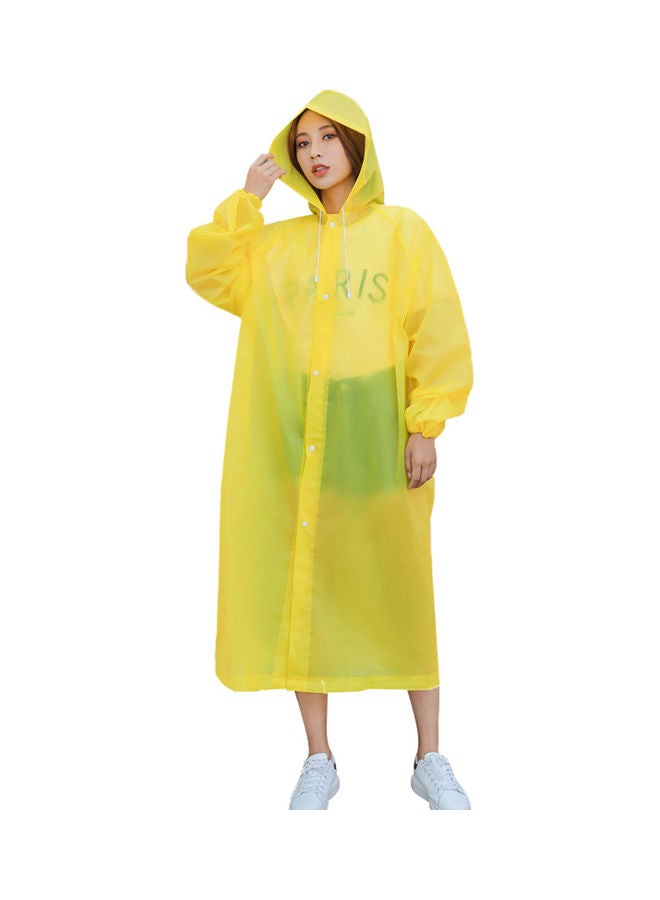 Generic Unisex Outdoor Travel Waterproof Hooded Drawstring Raincoat Jacket Rainwear 0.147kg  - Image 1
