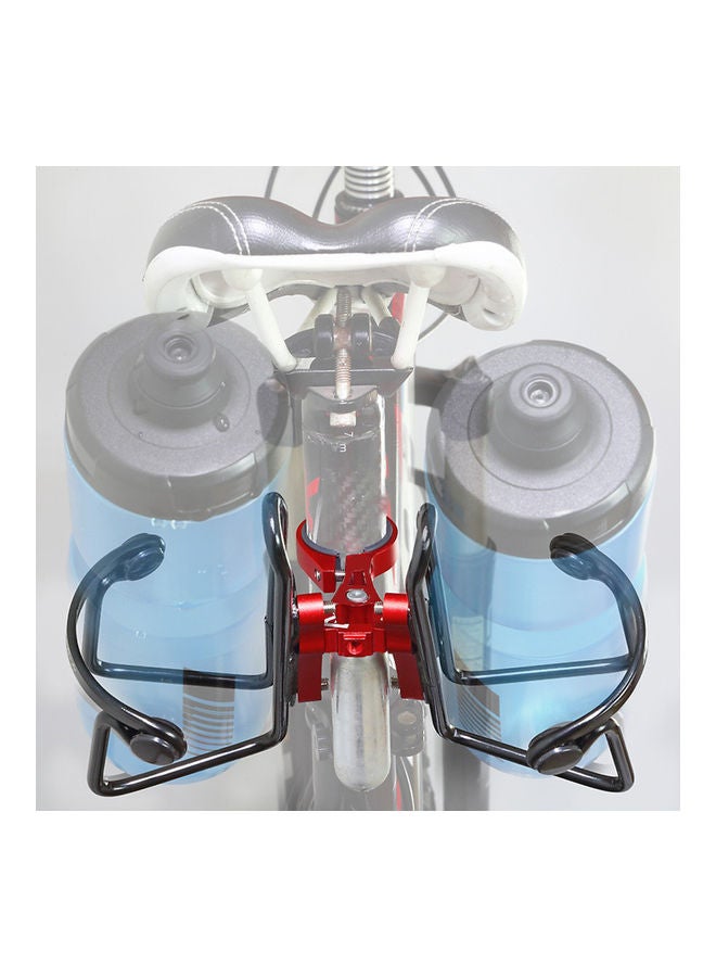 Generic MTB Bike Bicycle Cycling Water Bottle Dual Rack Stand Clamp Cage Holder Adapter 0.19kg - Image 3