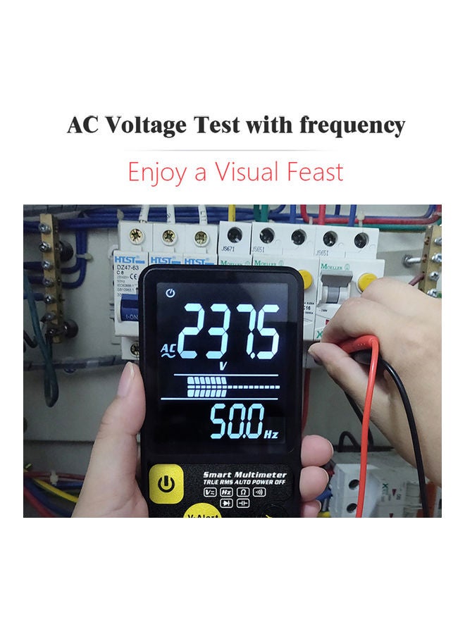MAXRIENY ADMS9CL Intelligent Automatic Digital Multimeter AC/DC Voltage Resistance Frequency Capacitance Meter Diode On-off Automatic Identification True RMS 3.5 Inch EBTN LCD 9999 Counts Display with Flashlight Function Start-up to Test Multicolor 15.0x8.2x3.7cm  - Image 3
