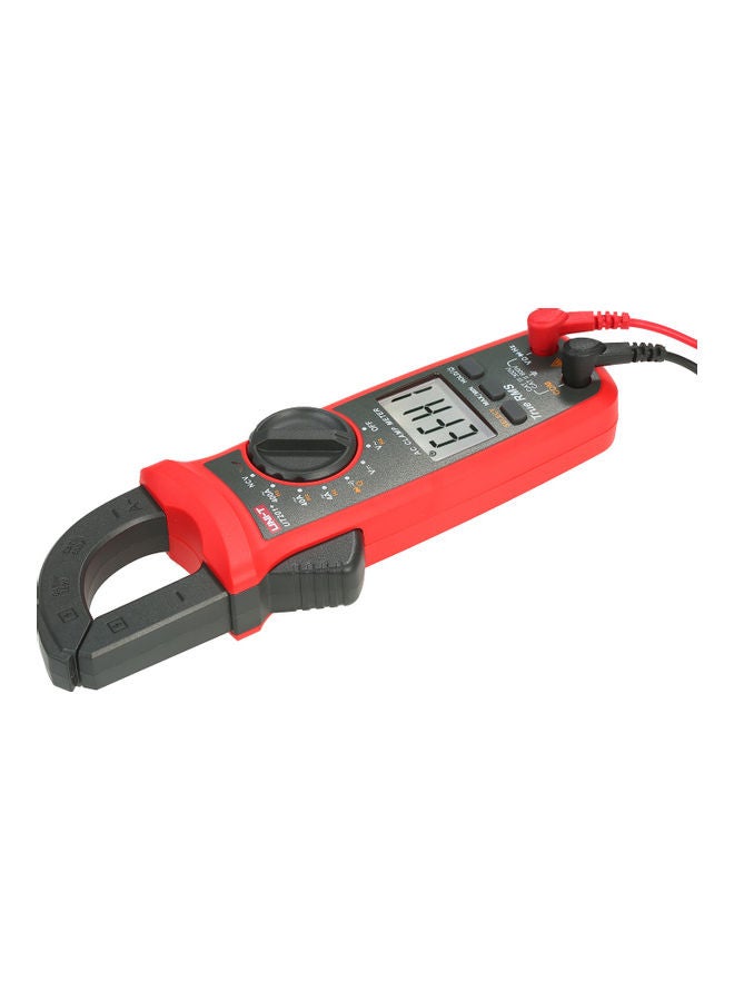 UNI-T UT201+ 4000 Counts Digital Clamp Meter True RMS Multimeter Clamp Ammeter Voltage Meter NCV Test Universal Meter Tester AC Current Clamp Tester Black & Red 23.5x9.2x5.3cm