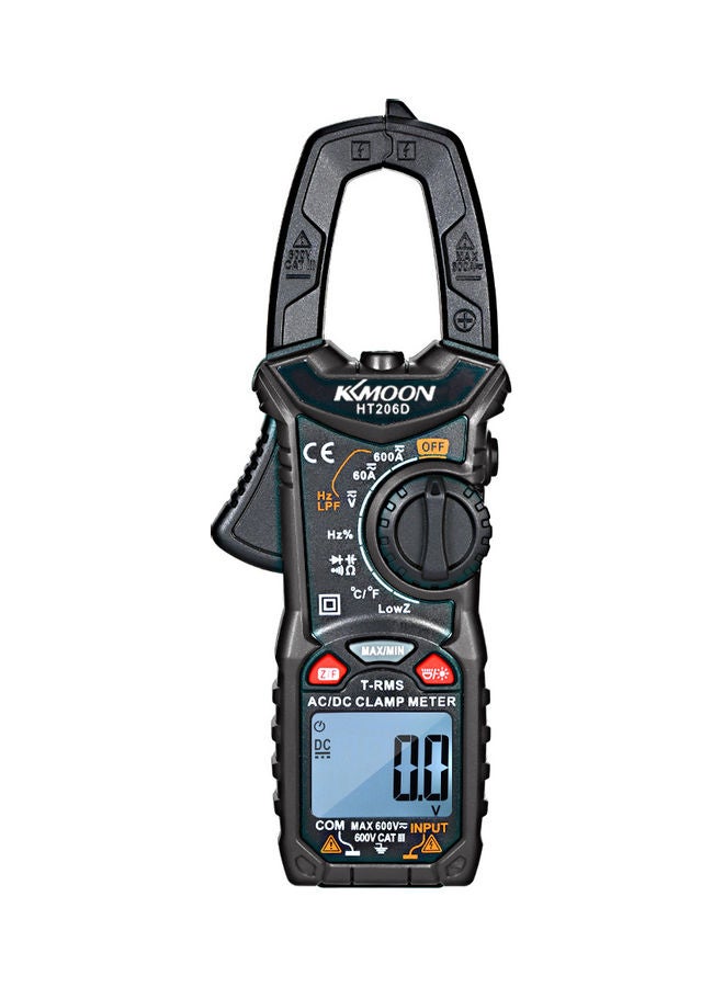 Generic - KKmoon AC/DC Digital Clamp Meter for Measuring AC/DC Voltage , AC/DC Current, Frequency, Duty Cycle, Diode, Resistance, Continuity, Transistors  Test, NCV Clamp Multimeter Black & Red 22.5x11.5x4.5cm - Image 1