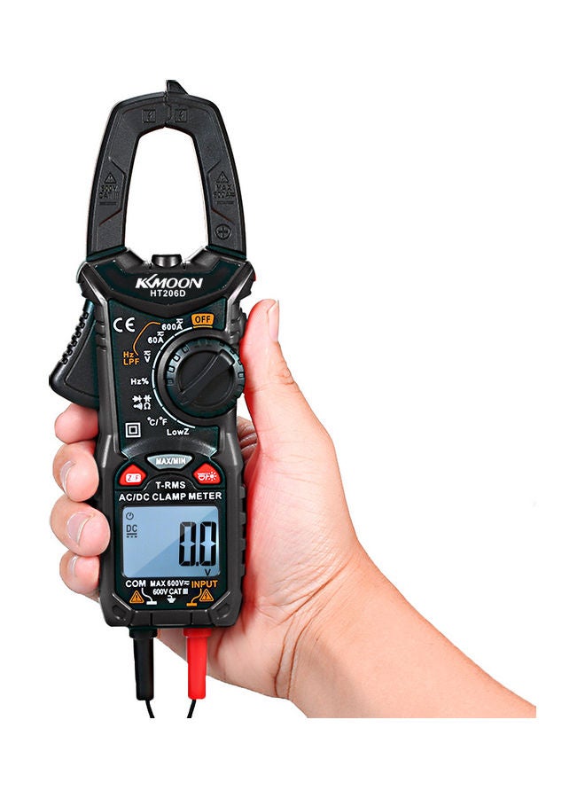 Generic - KKmoon AC/DC Digital Clamp Meter for Measuring AC/DC Voltage , AC/DC Current, Frequency, Duty Cycle, Diode, Resistance, Continuity, Transistors  Test, NCV Clamp Multimeter Black & Red 22.5x11.5x4.5cm - Image 1