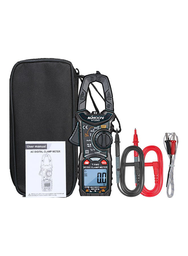 Generic - KKmoon AC/DC Digital Clamp Meter for Measuring AC/DC Voltage , AC/DC Current, Frequency, Duty Cycle, Diode, Resistance, Continuity, Transistors  Test, NCV Clamp Multimeter Black & Red 22.5x11.5x4.5cm - Image 1