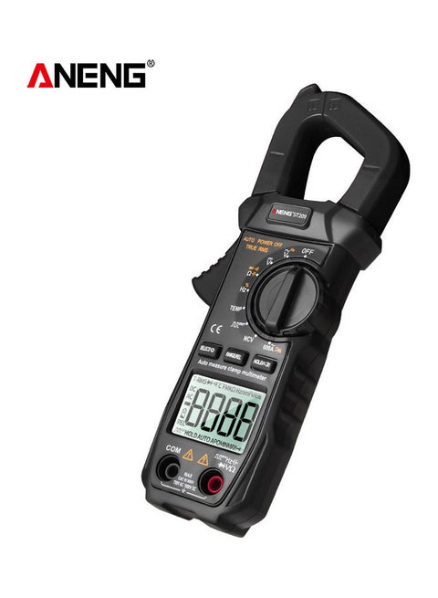 ANENG ST209 Digital Multimeter Clamp Meter 6000 Counts True RMS Amp DC/AC Current Clamp Tester Meters Voltmeter Auto Ranging LCD Display Black 19.5x11.0x4.0cm