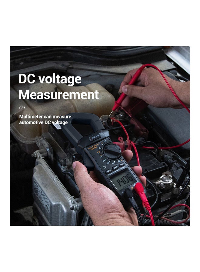 ANENG ST209 Digital Multimeter Clamp Meter 6000 Counts True RMS Amp DC/AC Current Clamp Tester Meters Voltmeter Auto Ranging LCD Display Black 19.5x11.0x4.0cm
