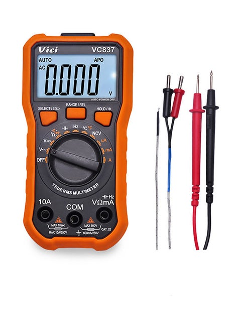 Vici Mini Multi-functional Handheld LCD Digital NCV True RMS Multimeter DC/AC Voltage Current Meter Frequency Capacitance Resistance Diode Tester multicolor 15.5x10.0x4.5cm
