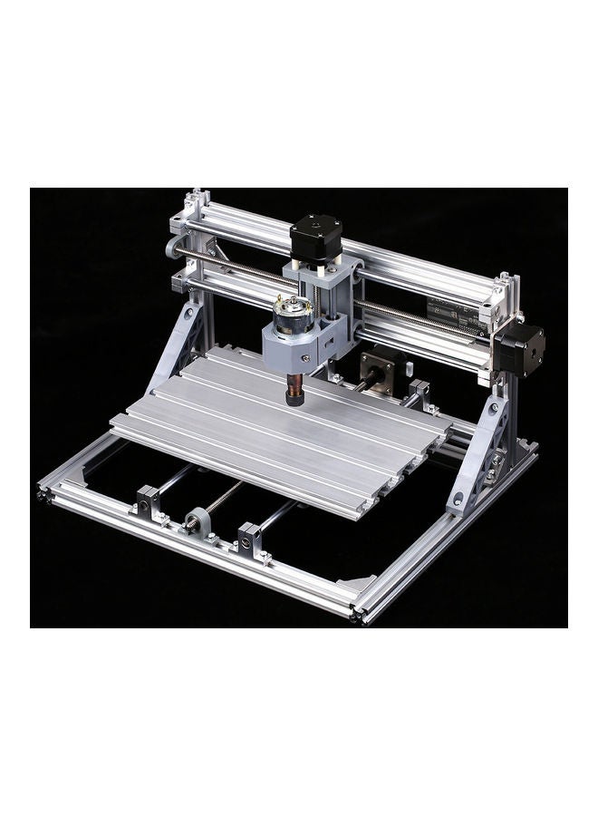 ماركة غير محددة - ماكينة CNC3018 للنحت والثقب بالليزر بموجه يعمل بالتحكم الرقمي بالكمبيوتر بتصميم 2 في 1 مع متحكم GRBL ثلاثي المحاور مناسبة للخشب ومادة PVC والبلاستيك والأكريليك ولوحات الدارات المطبوعة مع حلقات ER11 ونظارات واقية مناسبة لكل أماكن العمل بمقاس 300×180×45 مم فضي 45.0x23.0x17.0سم - Image 1