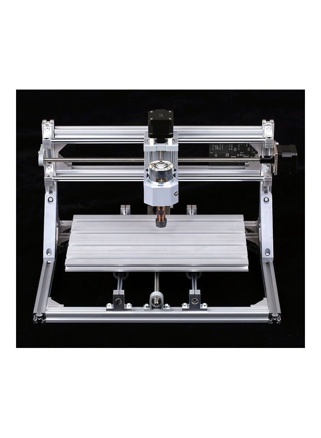 ماركة غير محددة - ماكينة CNC3018 للنحت والثقب بالليزر بموجه يعمل بالتحكم الرقمي بالكمبيوتر بتصميم 2 في 1 مع متحكم GRBL ثلاثي المحاور مناسبة للخشب ومادة PVC والبلاستيك والأكريليك ولوحات الدارات المطبوعة مع حلقات ER11 ونظارات واقية مناسبة لكل أماكن العمل بمقاس 300×180×45 مم فضي 45.0x23.0x17.0سم - Image 1