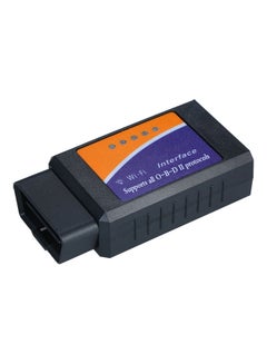 Car WIFI O-B-D2 O-B-D-II Scan Tool MINI Code Reader Scanner Adapter Check Engine Light Diagnostic Tool Compatible with iOS and Android Black 10.0x6.5x2.5cm