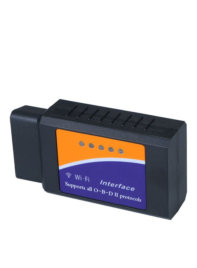Generic - Car WIFI O-B-D2 O-B-D-II Scan Tool MINI Code Reader Scanner Adapter Check Engine Light Diagnostic Tool Compatible with iOS and Android Black 10.0x6.5x2.5cm - Image 1