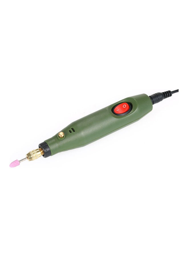 جلاخة كهربائية صغيرة دوارة متعددة الوظائف 12 فولت تيار مستمر، للثقْب والطحن والتلميع والنحت أخضر 21.0x8.0x6.0سم - Image 3