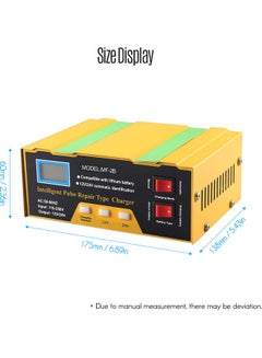 Generic 12V/24V Battery Charger Intelligent Pulse Repair Type Charger with Digital Display for Car Cell Motorcycle Battery AU Plug  - Image 5