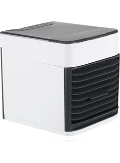 Generic Mini Portable Air Conditioner Fan Noiseless Evaporative Air Humidifier USB Personal Conditioner 3-Speed LED Night  Office Cooler Humidifier Purifier Black 18.0x17.0x15.0cm  - Image 2