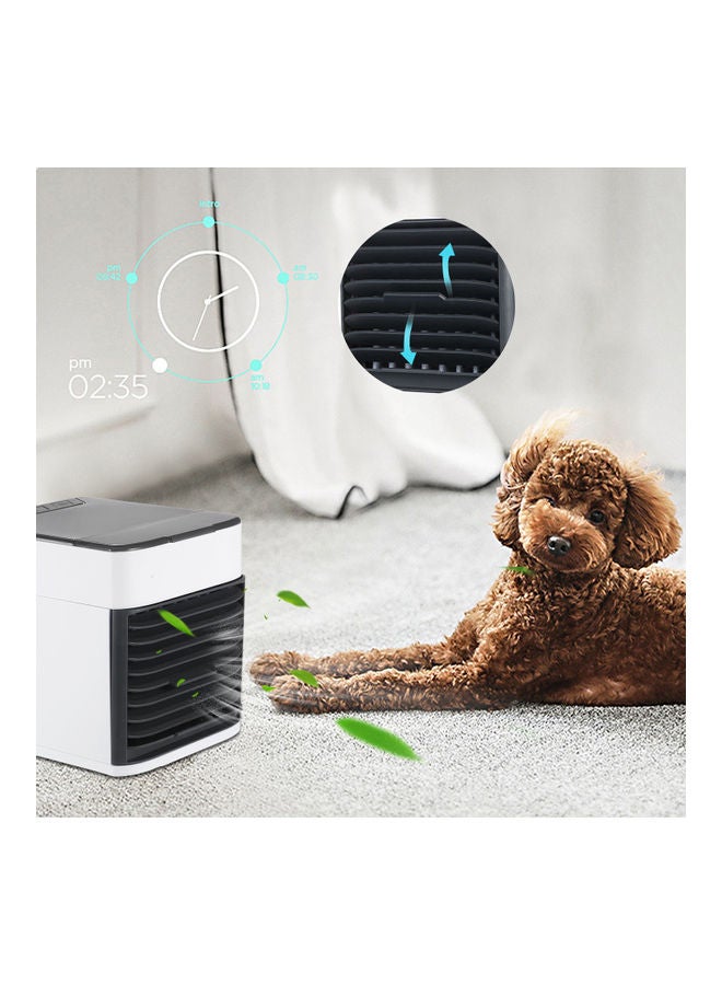 Generic Mini Portable Air Conditioner Fan Noiseless Evaporative Air Humidifier USB Personal Conditioner 3-Speed LED Night  Office Cooler Humidifier Purifier Black 18.0x17.0x15.0cm  - Image 4