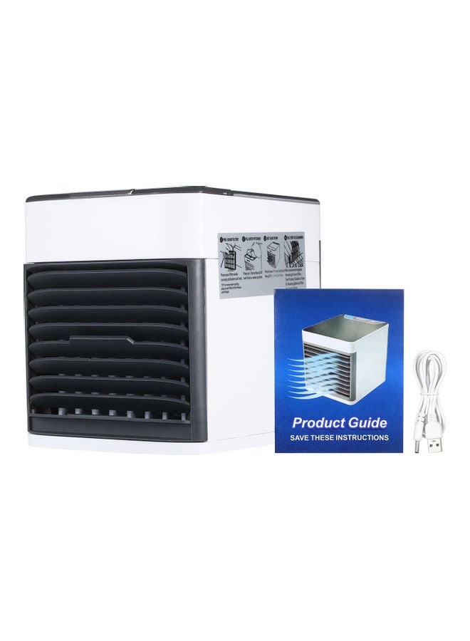 Generic - Mini Portable Air Conditioner Fan Noiseless Evaporative Air Humidifier USB Personal Conditioner 3-Speed LED Night  Office Cooler Humidifier Purifier Black 18.0x17.0x15.0cm - Image 1
