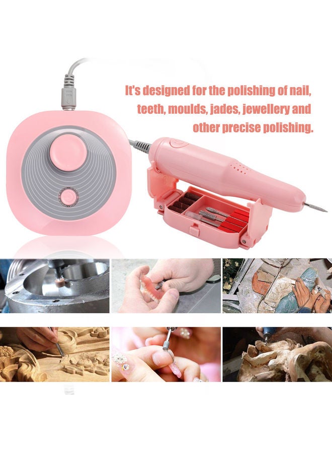 25000rpm High Speed Professional Electric Nail Art Drill Pen Pedicure Nail Polish Tool Feet Care Manicure Machine Pedicure Accessories White 22.0x20.0x7.0cm  - Image 2