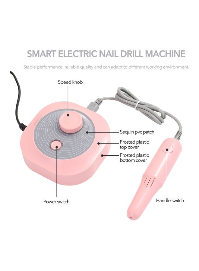 25000rpm High Speed Professional Electric Nail Art Drill Pen Pedicure Nail Polish Tool Feet Care Manicure Machine Pedicure Accessories White 22.0x20.0x7.0cm  - Image 4